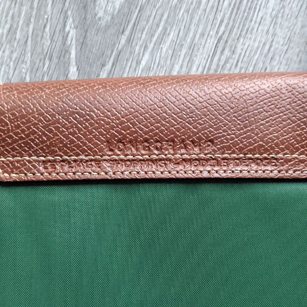 Longchamp Green and Brown Shoulder Bag - Picture 3 of 9